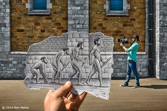 ben heine fotoaparat vs ceruzka 1