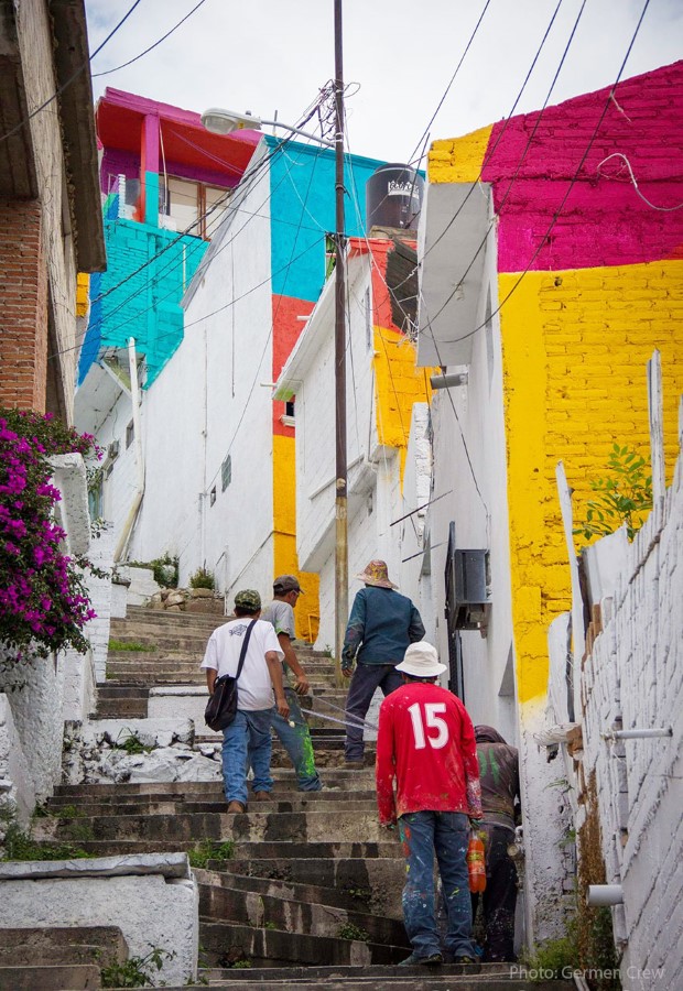Mexická vláda požiadala street art umelcov, aby pomaľovali celú štvrť 3