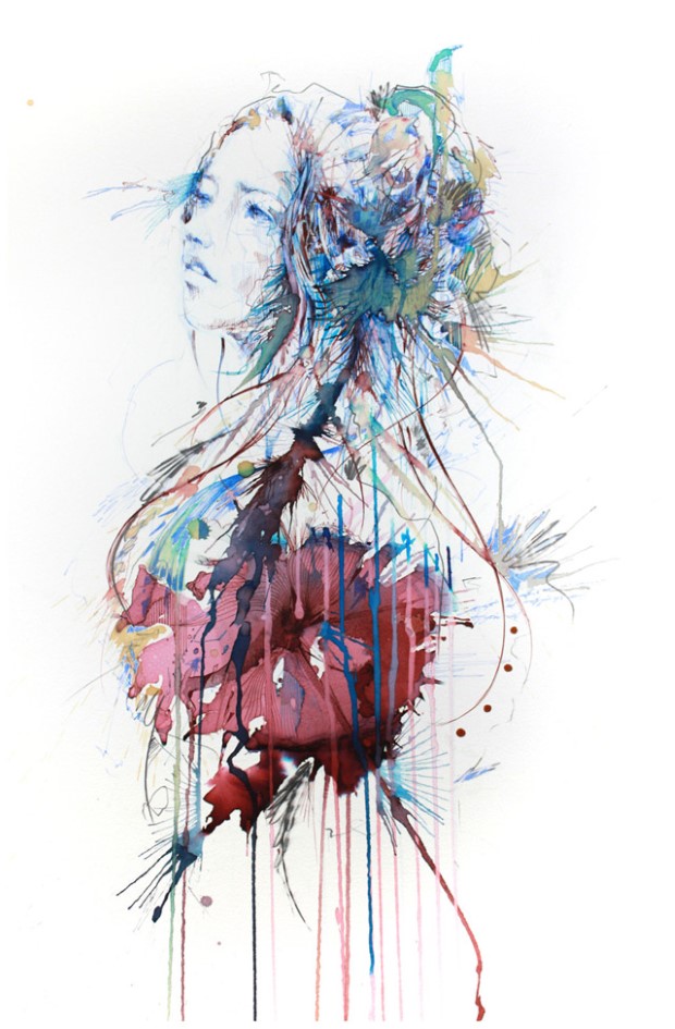 Carne Griffiths malovanie cajom kavou vodkou likerom 4