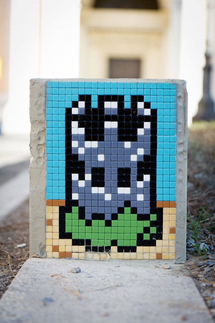 Invader 8 bitovy street art Ravenna 9