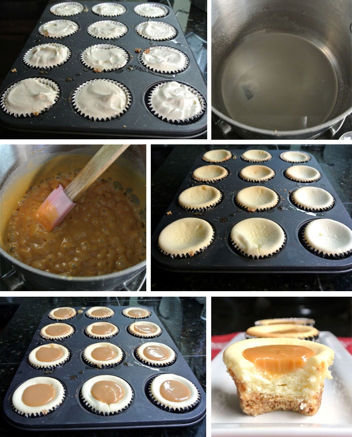 recept na karamelove cheesecake muffiny postup