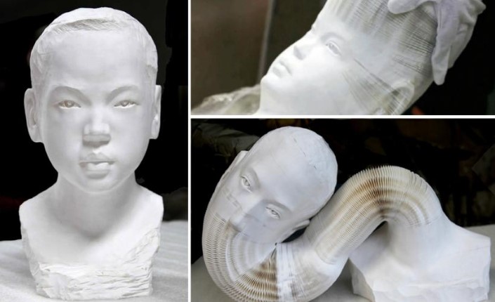 Li Hongbo papierove sochy 9