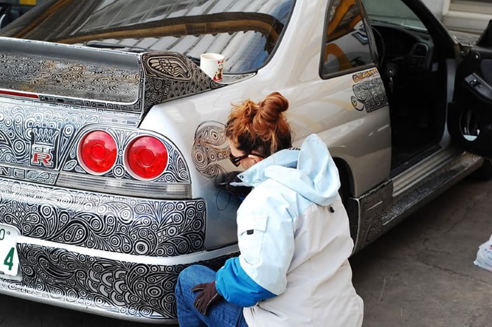 Nissan Skyline GTR umenie na aute 1