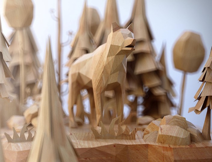 Mat Szulik drevene 3D vizualizacie zvierat 4
