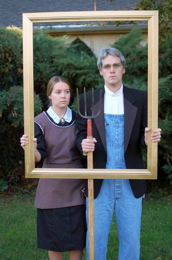 halloweensky kostym American Gothic