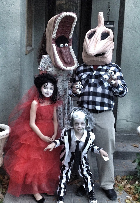 halloweensky kostym Beetlejuice Family