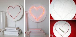 Nástenná svietiaca lampa v tvare srdca | DIY návod