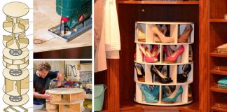 Kreatívne úložné riešenie na topánky | DIY nápad a návod na Lazy Susan