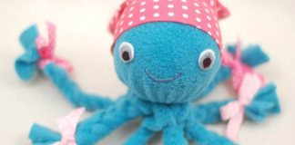 Nešitá chobotnica | Návod na plyšovú chobotničku, ktorú nemusíte šiť