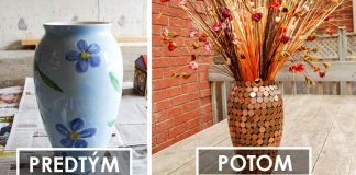 Váza zdobená mincami | Originálny DIY nápad a návod na dekoráciu