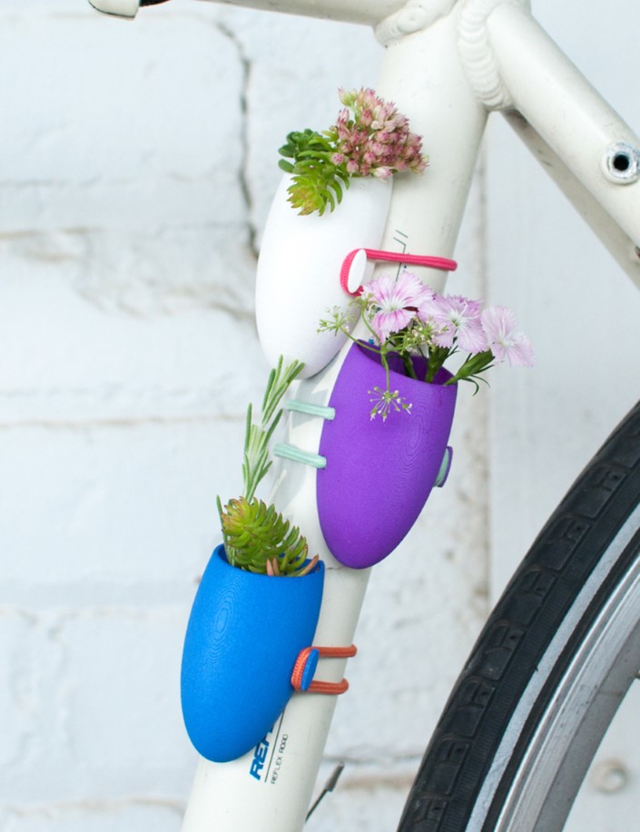 Colleen Jordan Wearable Planter kvetinace a vazy na bicykel 9