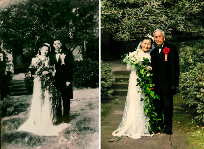 predtym a teraz obnovene fotografie svadobnych parov 2