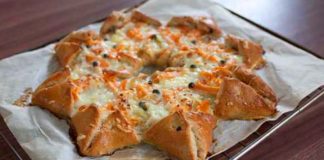 Pizza hviezda s udeným lososom | Originálny recept