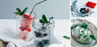 Kocky ľadu s bylinkami a ovocím | Nápad ktorým ozvláštnite nápoje