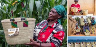 Ručne pletené tašky, koše a košíky Vikapu Bomba z Tanzánie