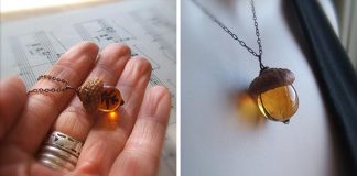 Jesenné šperky zo skla a skutočnej čiapočky žaluďa | Bullseye Beads