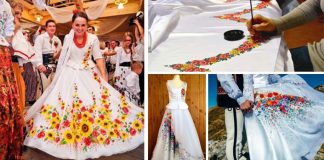 Ručne maľované svadobné šaty Goralov sú čoraz populárnejšie