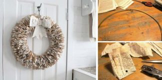 Veniec zo stránok knihy | DIY nápad a návod na chic veniec v štýle vintage