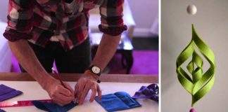 Ogee ozdoba | DIY nápad s návodom na 3D vianočnú ozdobu z filcu