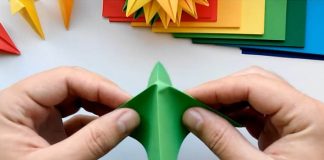 Origami vence z papiera | 22 krásnych nápadov, ako premeniť papier na veniec