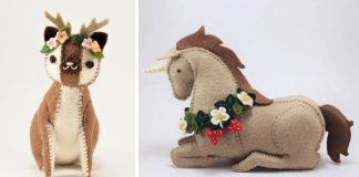 Biologička Floydine šije zvieratká z filcu | Handmade hračky