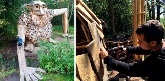 Thomas Dambo tvorí pôsobivé sochy drevených obrov, ktoré ukryl v lese