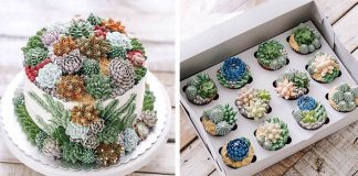 Torty a cupcaky pre milovníkov sukulentov | 15 sladkých inšpirácií