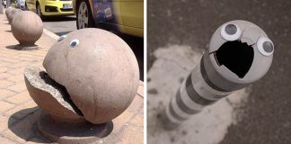 Eyebombing v Bulharsku | Vanyu Krastev lepí na poškodené objekty očká