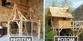 Zo starých drevených paliet postavil pre 5-ročnú neter palác na hranie