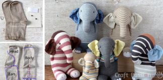 Ponožkový slon | DIY nápad na handmade hračku - sloníka z ponožiek