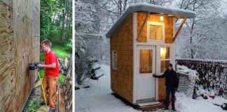 13-ročný chlapec Luke Thill si postavil vlastný mini domček