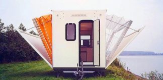 Rozkladací karavan, ktorý sa rázom mení na mobilný dom | De Markies