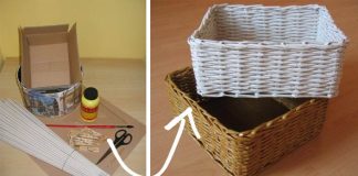 Košík pletený z papiera | Návod na pletenie košíka z papierových ruličiek