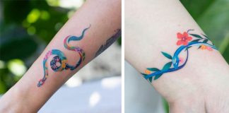 Tetovania hadov | Netradičné pestrofarebné hadie motívy od Zihee