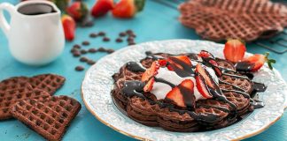 Čokoládové vafle s čokoládovým krémom | Recept na čokoládové waffle