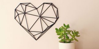 Geometrické srdce | DIY návod na dekoráciu na stenu v tvare srdca